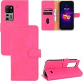 Voor Ulefone Armor 11T 5G Effen Kleur Huid Voelen Magnetische Gesp Horizontale Flip Kalf Textuur PU Lederen Case met Houder & Kaartsleuven & Portemonnee (Rose Red)