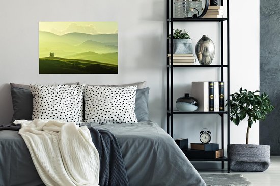Les collines de la Toscane avec vue sur les paysages Poster 60x40 cm - Tirage photo sur Poster (décoration murale salon / chambre)