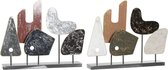 Decoratieve figuren DKD Home Decor Metaal Abstract (2 pcs) (48 x 8.5 x 39.5 cm)