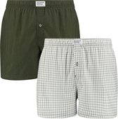 Levi's blocks woven boxers 2P groen & grijs - S