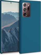 kwmobile telefoonhoesje voor Samsung Galaxy Note 20 Ultra - Hoesje met siliconen coating - Smartphone case in mat petrol