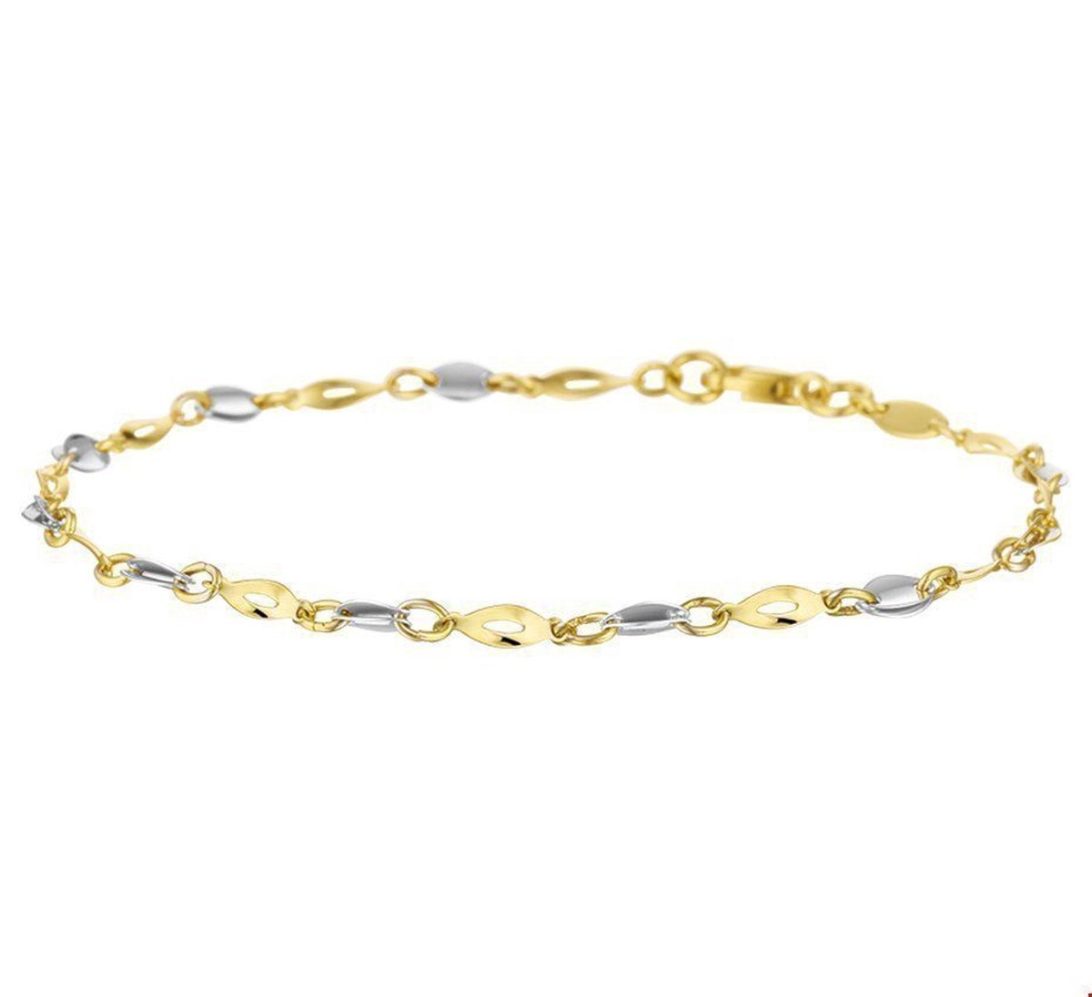 The Jewelry Collection Armband 2,5 mm 19 cm - Bicolor Goud