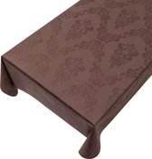 Gecoat tafellinnen Bruna Malluma -  140 x 500 cm - Bruin tafellaken - Tafelkleed plastic - Voor buiten en binnen - Verschillende maten - Geleverd in een koker