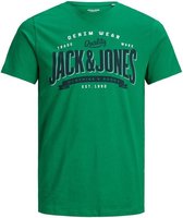 Jack & Jones T-shirt Jjelogo Tee Ss O-neck 2 Col Aw21 No 12189734 Verdant Green/slim Mannen Maat - S