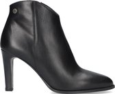 Notre-V 7433 Enkellaarsjes - Enkelboots met rits - Dames - Zwart - Maat 37