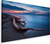 Schilderij -  Natuurlijk zee landschap  , Wanddecoratie , Premium print