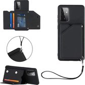 Luxe PU Lederen Wallet Case Geschikt Voor Samsung Galaxy A32 5G - Portemonnee Back Cover Hoesje Met Multi Stand Functie - Kaarthouder Card Case Beschermhoes Sleeve Met Pasjes Houde