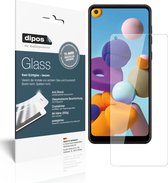dipos I 2x Pantserfolie helder compatibel met Samsung Galaxy A21 Beschermfolie 9H screen-protector (1x Voorkant + 1x Achterkant)