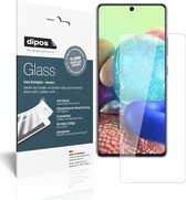 dipos I 2x Pantserfolie helder compatibel met Samsung Galaxy A71 5G Beschermfolie 9H screen-protector (expres kleiner dan het glas omdat het gebogen is)