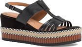 Marco Tozzi Dames Sandaaltje 2-2-28377-26 002 zwart F-breedte Maat: 40 EU