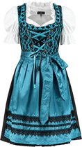 Dirndl Zwart-Blauw 3-delig | Maat 36