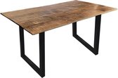 Industriële Eettafel Massief Mangohout | Gerecycled | 120 x 80 cm