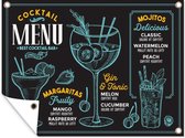 Tableau jardin Cocktail - Été - Citations - 80x60 cm - Affiche jardin - Toile jardin - Affiche extérieur