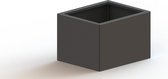 MySteel Gepoedercoat staal plantenbak Texas 500x600 Inclusief Bodemplaat - Kleur: RAL9005 (zwart) - Hoogte: 600mm
