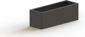 MySteel Gepoedercoat staal plantenbak Texas 400x1200 Inclusief Bodemplaat - Kleur: RAL9005 (zwart) - Hoogte: 600mm