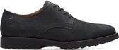 Clarks - Heren schoenen - Fallhill Plain - H - black nubuck - maat 10,5