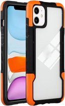 TPU + pc + acryl 3 in 1 schokbestendige beschermhoes voor iPhone 13 mini (oranje)