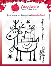 Woodware Clear stamp - Kerst - Rudolph - 10cm x 10cm - Polymeer