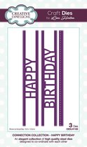 Creative Expressions Stans - 'Happy Birthday' - 15cm x 1.6cm - Set van 2