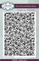 Creative Expressions Cling stamp - Bloemen patroon - A6 - voorgesneden