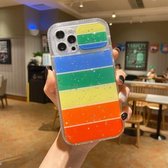 Sliding Camera Cover Design Rainbow Epoxy TPU + PC Shockproof Case voor iPhone 11 Pro Max (Regenboogpatroon 10)