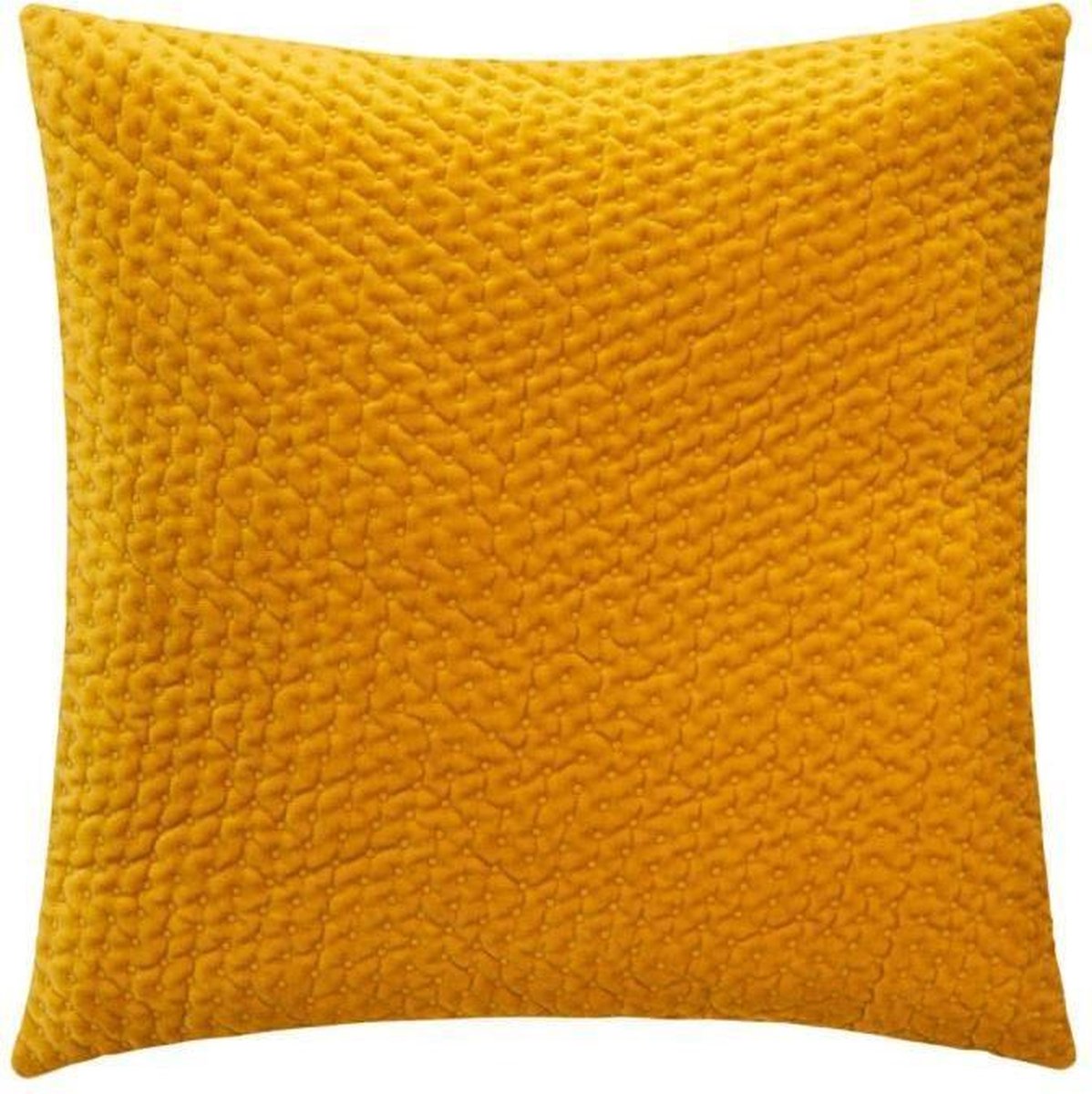 Atmosphera Créateur d'intérieur® Kussen met afneembare hoes van geborduurd fluweel DOLCE Geel
