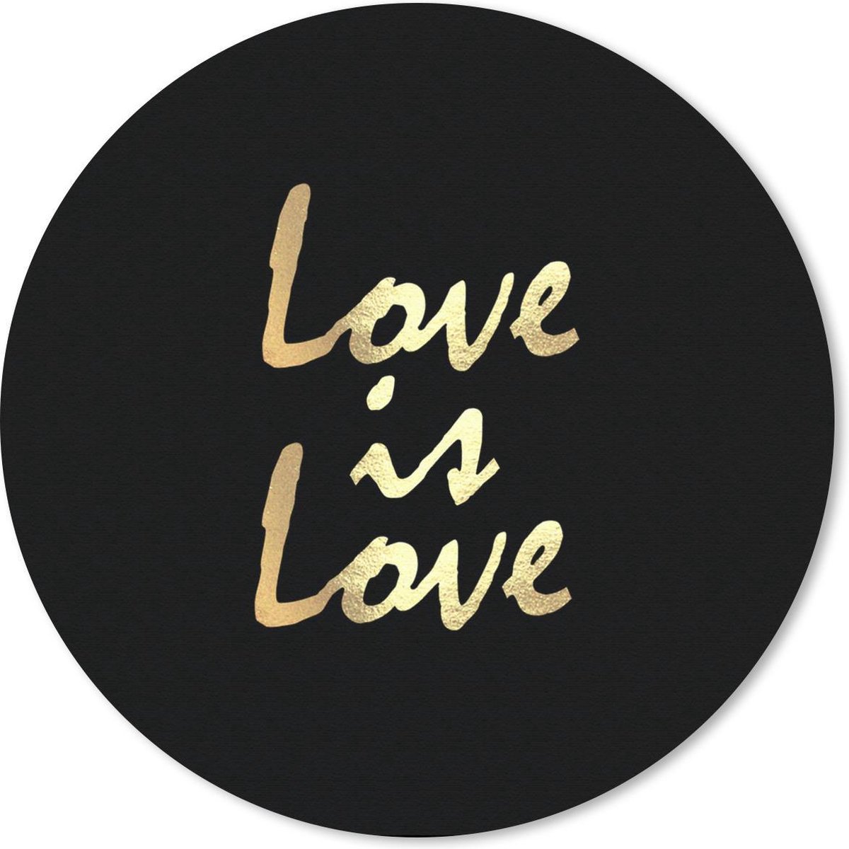 Muismat rond 20x20 cm - Mousepad Quote - Liefde - Goud - Ronde muismatten