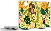 Laptop sticker - 11.6 inch - Dieren - Jungle - Geel - 30x21cm - Laptopstickers - Laptop skin - Cover