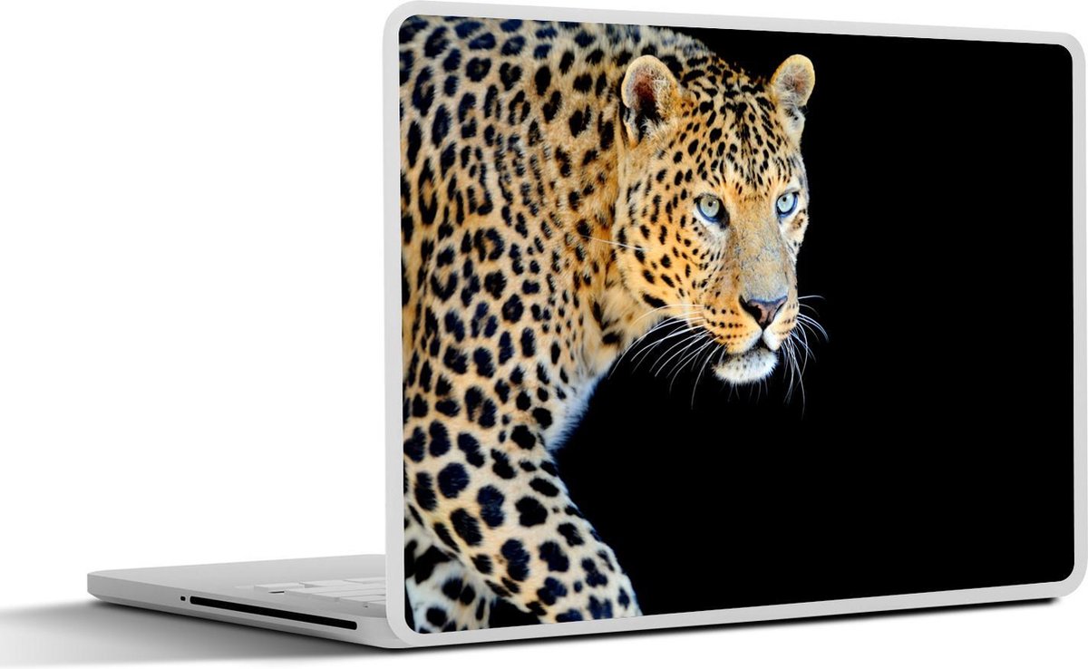 Laptop sticker - 15.6 inch - Panter - Jacht - Zwart - 36x27,5cm - Laptopstickers - Laptop skin - Cover