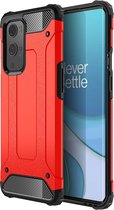 OnePlus 9 Pro Hoesje - Mobigear - Outdoor Serie - Hard Kunststof Backcover - Rood - Hoesje Geschikt Voor OnePlus 9 Pro