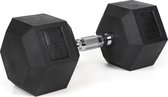2x #DoYourFitness Dumbbell hexa / zeshoekige gewichten van 100% ijzer met rubberen omhulsel - 2,5 kg