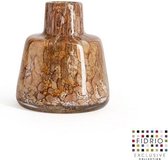 Design vaas Toscany small - Fidrio GOLD - glas, mondgeblazen bloemenvaas - diameter 5 cm hoogte 15 cm