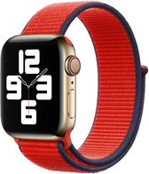 Nylon sport loop band - driekleur rood - Geschikt voor Apple Watch