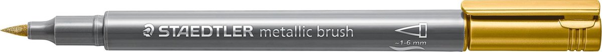 STAEDTLER - metallic brush pen - met penseelpunt - goud