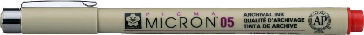Sakura Pigma Micron 05 pen rood