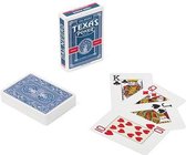 speelkaarten Texas 8,9 cm PVC blauw 55-delig