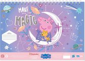 tekenblok Peppa Pig 33 x 23 cm roze 40 pagina's 3-delig