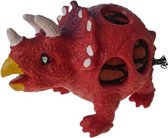 knijpfiguur dinosaurus jongens 11 cm siliconen rood