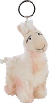 sleutelhanger Lama Flokatina junior 10 cm pluche wit
