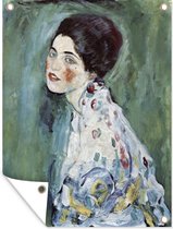 Tuinschilderij Ritratto di Signora - Gustav Klimt - 60x80 cm - Tuinposter - Tuindoek - Buitenposter