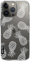 Casetastic Apple iPhone 13 Pro Hoesje - Softcover Hoesje met Design - Pineapples Outline Print