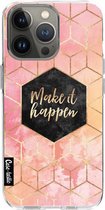 Casetastic Apple iPhone 13 Pro Hoesje - Softcover Hoesje met Design - Make It Happen Print