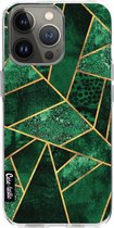 Casetastic Apple iPhone 13 Pro Hoesje - Softcover Hoesje met Design - Deep Emerald Print