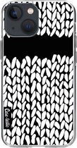 Casetastic Apple iPhone 13 mini Hoesje - Softcover Hoesje met Design - Missing Knit Black Print