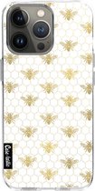 Casetastic Apple iPhone 13 Pro Hoesje - Softcover Hoesje met Design - Golden Honey Bee Print