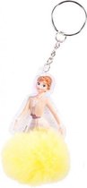 sleutelhanger Frozen 2 Iduna pompom geel