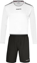 Masita | Sportshirt Sevilla Lange Mouw - Ademend - Vochtregulerend - Licht - Stevig - WHITE/BLACK - 152