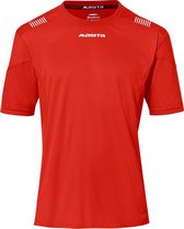 Masita | Sportshirt Heren Korte Mouw - Porto - Wedstrijd - Fitness - Hardloopshirt Heren - Ademend Vocht Regulerend - RED/WHITE - 152