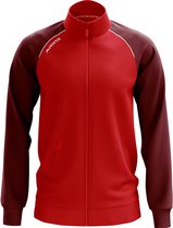 Masita | Trainingsjack Heren - Supreme trainingsvest - Comfortabel Sportvest - Zakken met Rits - Houdt warm - Voelt Licht aan - RED - S