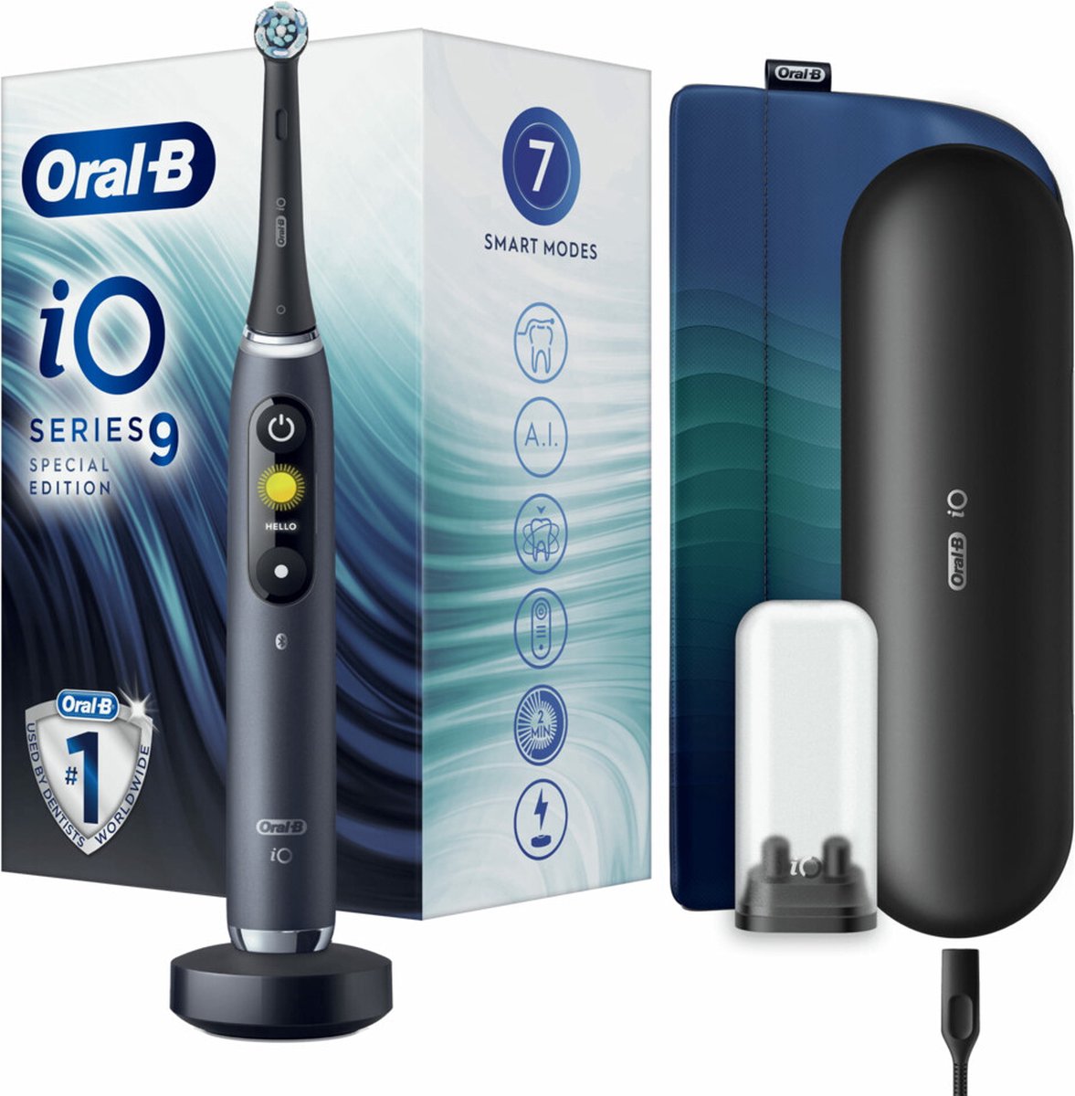Overtekenen Delegatie essay Oral-B iO9 - Elektrische Tandenborstel - Black Onyx Special Edition |  bol.com